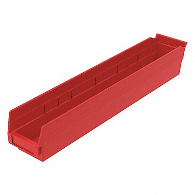 Shelf Bin Red Indstr Grd Poly 4 in MPN:30124REDBLANK