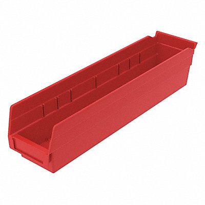 Shelf Bin Red Indstr Grd Poly 4 in MPN:30128REDBLANK