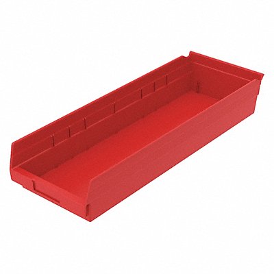 Shelf Bin Red Indstr Grd Poly 4 in MPN:30184REDBLANK