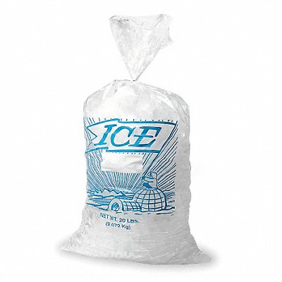 Unprinted Ice Bags 25 lb 30 in PK500 MPN:3CUE1