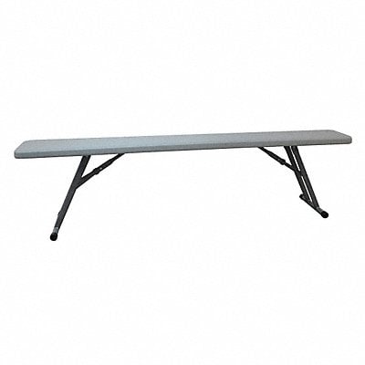 Bench w/ Folding Legs Blow Molded Gray MPN:12F617