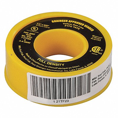 Thread Sealant Tape 1/2 W Yellow MPN:21TF23
