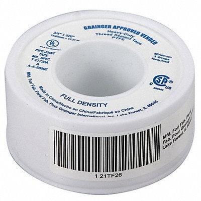 Thread Sealant Tape 3/4 W White MPN:21TF26