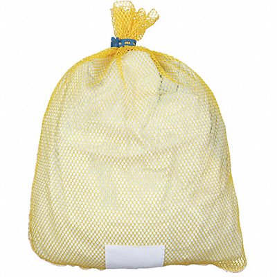 Mesh Laundry Bag Yellow W/ Closure PK12 MPN:MI245567