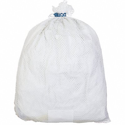 Mesh Laundry Bag White with Closure PK12 MPN:NI245465