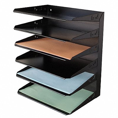 Desk Organizer Letter 6 Compartment Blk MPN:1AYE9