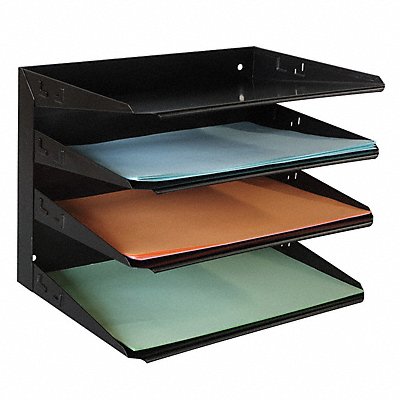 Desk Organizer Letter 4 Compartment Blk MPN:1AYF2