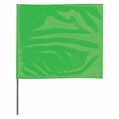 Marking Flag 21  Glo Green PVC PK100 MPN:2321GG-200