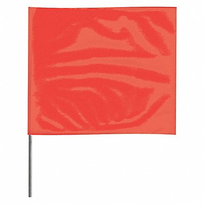 Marking Flag 21  Glo Red PVC PK100 MPN:2321RG-200