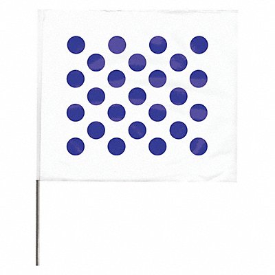 Marking Flag 18  Blue/White PVC PK100 MPN:4518BW28544-200