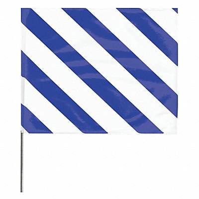 Marking Flag 18  Blue/White PVC PK100 MPN:4518SWB-200