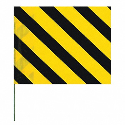 Marking Flag 18 Black/Yellow PVC PK100 MPN:4518SYBK-200