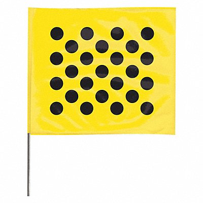 Marking Flag 18  Black/Yellow PK100 MPN:4518YBK20204-200