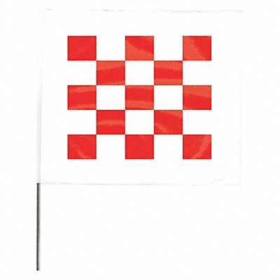 Marking Flag 30  Red/White PVC PK100 MPN:4530RW28544-200