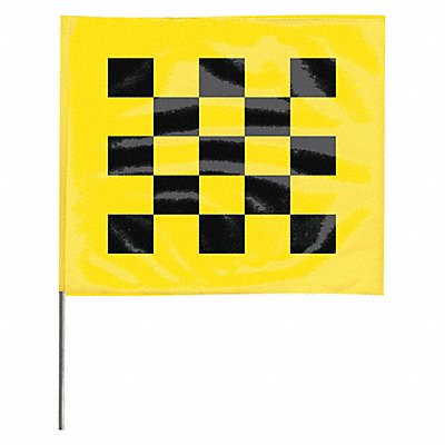 Marking Flag 30 Black/Yellow PVC PK100 MPN:4530YBK28544-200