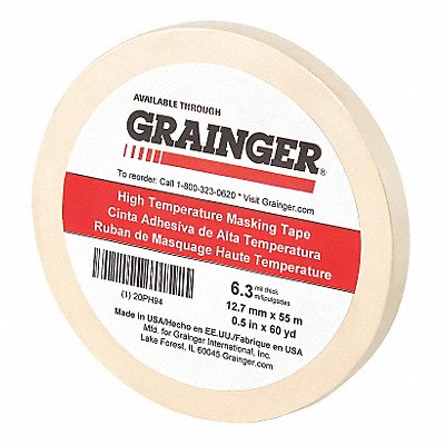 Masking Tape 1/2 W 60 yd L Tan MPN:20PH94