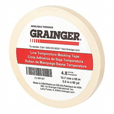 Masking Tape 1/2 W 60 yd L Tan MPN:20PJ07