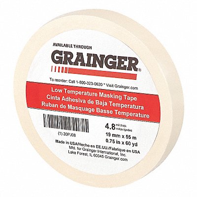 Masking Tape 3/4 W 60 yd L Tan MPN:20PJ08