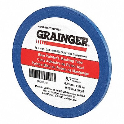 Painters Masking Tape 1/4 W 60yd L Blue MPN:20PJ19