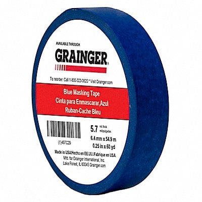 Masking Tape 1/4 W 60 yd L Blue MPN:TC27-0.25