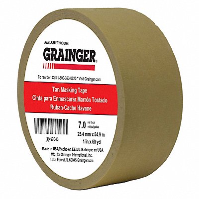 Masking Tape 1 W 60 yd L Tan MPN:TC450-1