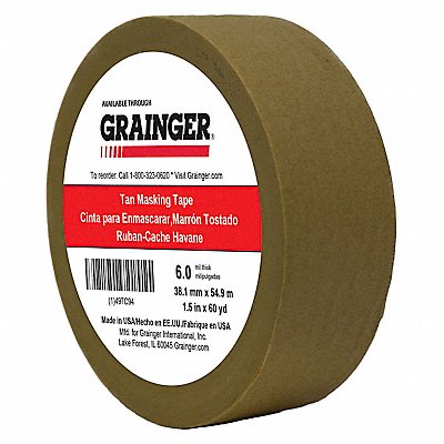 Masking Tape 1 1/2 W 60 yd L Tan MPN:TC97-1.5