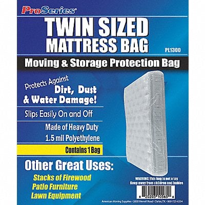 Mattress Bag Twin 1.50 mil MPN:4NZF7