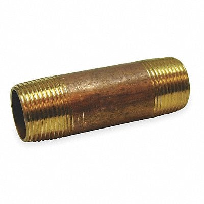 Nipple Red Brass 1/4 x 3 1/2 In Threaded MPN:461-035GR