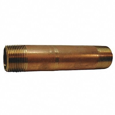 Nipple Red Brass 1/4 x 6 In Threaded MPN:461-060GR