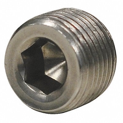 Hex Socket Plug 304 SS 1/16 in MNPT MPN:40SP112N0116