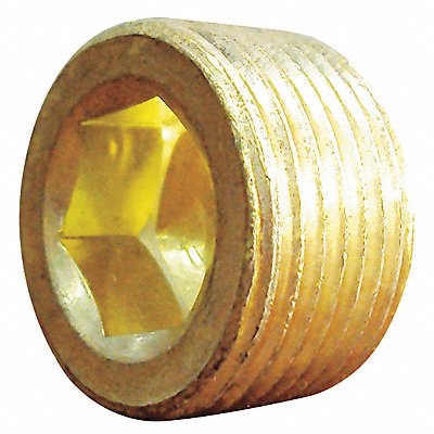 Countersink Plug Brass 1/8 in MNPT MPN:6AYZ7