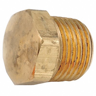 Hex Head Plug Brass 3/8 Pipe Size MNPT MPN:706121-06