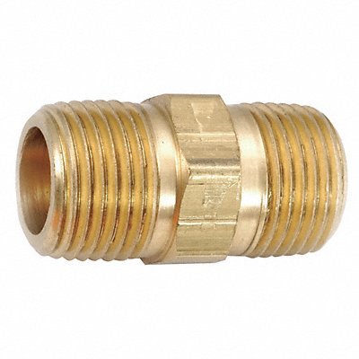 Hex Nipple Brass 3/8 in Pipe Size MNPT MPN:706122-06