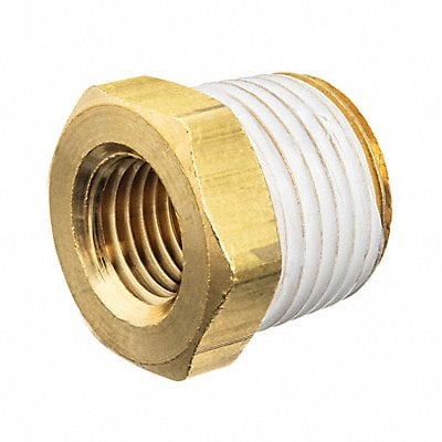 Hex Bushing Brass 1/4 x 1/8 in NPT MPN:ZUSA-PF-10608