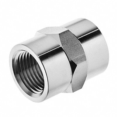 Hex Coupling 304 SS 1/8 Pipe Size FNPT MPN:ZUSA-PF-7802