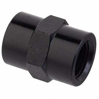 Coupling Black Zinc-Plated Brass 1/8 in MPN:ZUSA-PF-9070