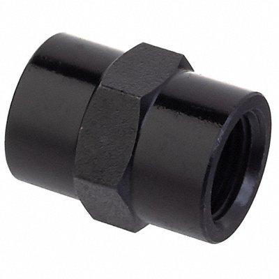 Coupling Black Zinc-Plated Brass 1/2 in MPN:ZUSA-PF-9073