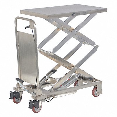 Scissor Lift Cart 220 lb SS Fixed MPN:CART-200-D-PSS