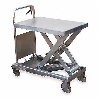 Scissor Lift Cart 400 lb SS Fixed MPN:CART-400-PSS