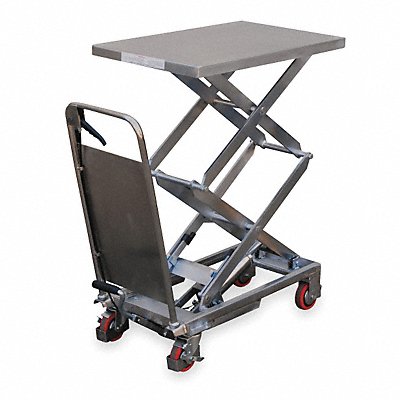 Scissor Lift Cart 800 lb SS Fixed MPN:CART-800-D-PSS