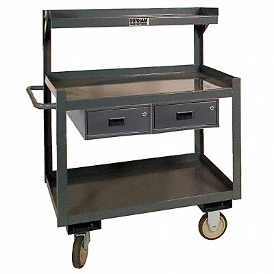 Mobile Wrkstion Steel 30 L 24 W 3 Shelf MPN:PSD-2436-3-2D-95