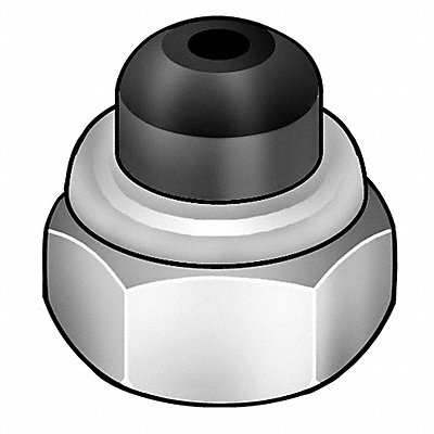 LkNt Waxed SStl 1/4 -20 7/16x31/64 10PK MPN:4CAE1