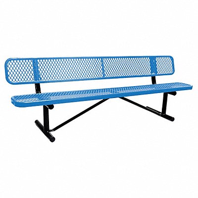 E0154 Outdoor Bench 96 in 24 in W Blu Prtbl MPN:4HUT4