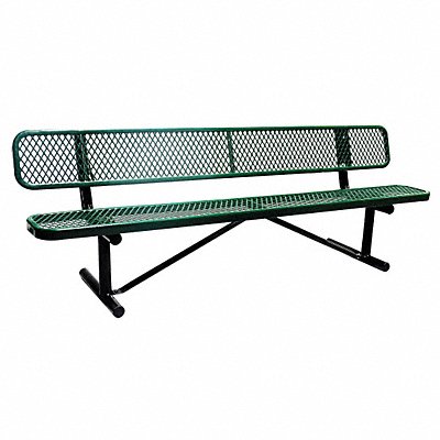 E0154 Outdoor Bench 96 in L 24 in W Green MPN:4HUT5