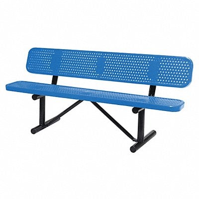 E5610 Outdoor Bench 72 in L 24 in W Blue MPN:4HUU2