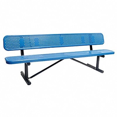 E5611 Outdoor Bench 96 in L 31 in H BLU MPN:4HUU4