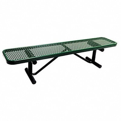 E5612 Outdoor Bench 72 in L 16-3/8 in H Grn MPN:4HUU7