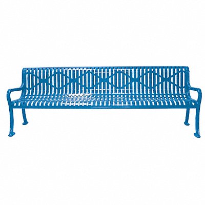 Park Bench 72 in L BLU PWDR STEEL MPN:RF96D BLUE