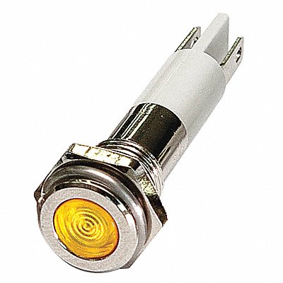 Flat Indicator Light Yellow 12VDC MPN:24M061