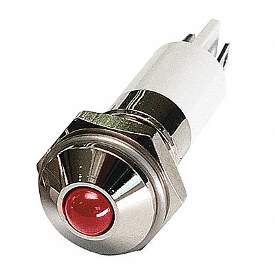 Round Indicator Light Red 12VDC MPN:24M075